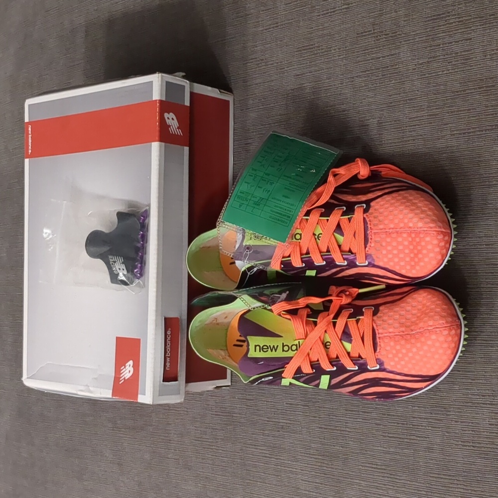 New Balance MD500V4 MensTrack Spikes Purple Pink MD500V4 - Size 7B